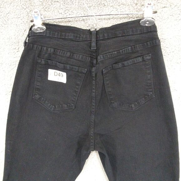 NYDJ Slim Straight Leg Jeans Women 12 Black Made in‎ USA Old Label D49 - Picture 7 of 16